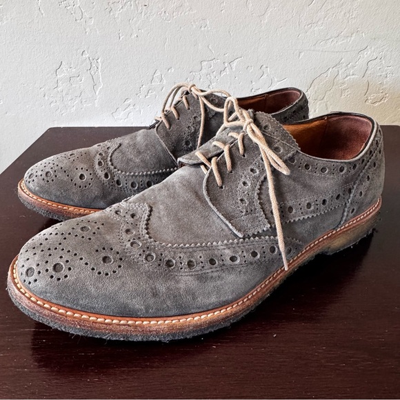 Antonio Maurizi for Suit Supply Gray Suede Oxfords Wing Tips main image 8